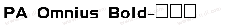 PA Omnius Bold字体转换